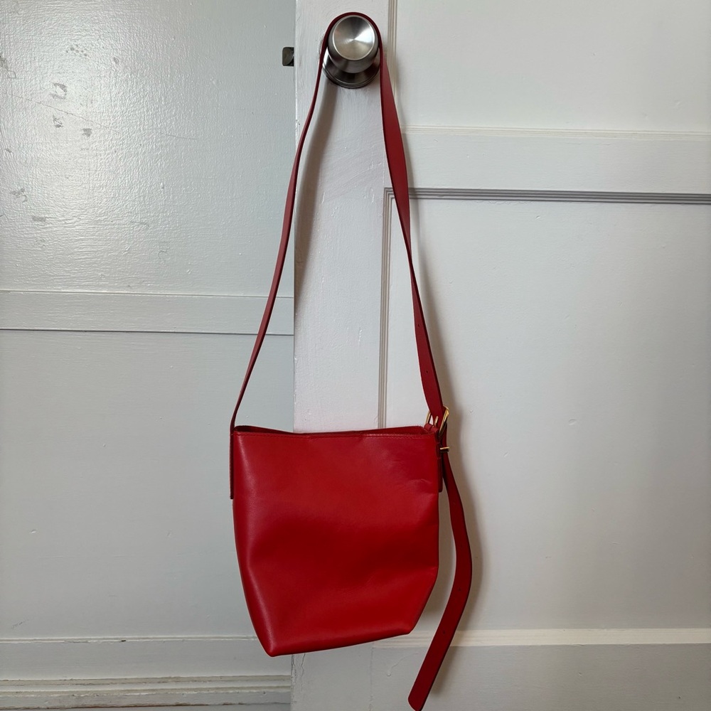 Leather Crossbody Tote